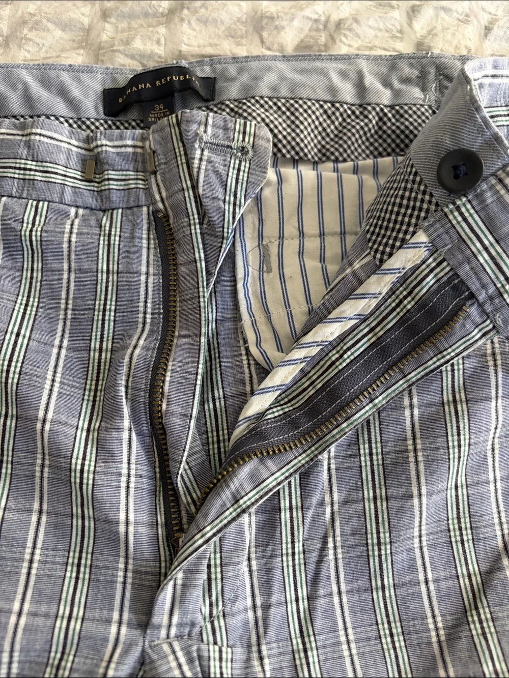 Banana Republic Striped Linen-Blend Shorts